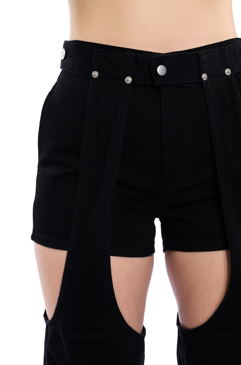 ITS A VIBE DENIM SHORT AND CHAPS JEAN