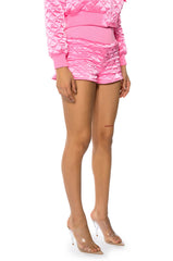 ITS GIVING QUILTED SPRING SHORTS IN PINK