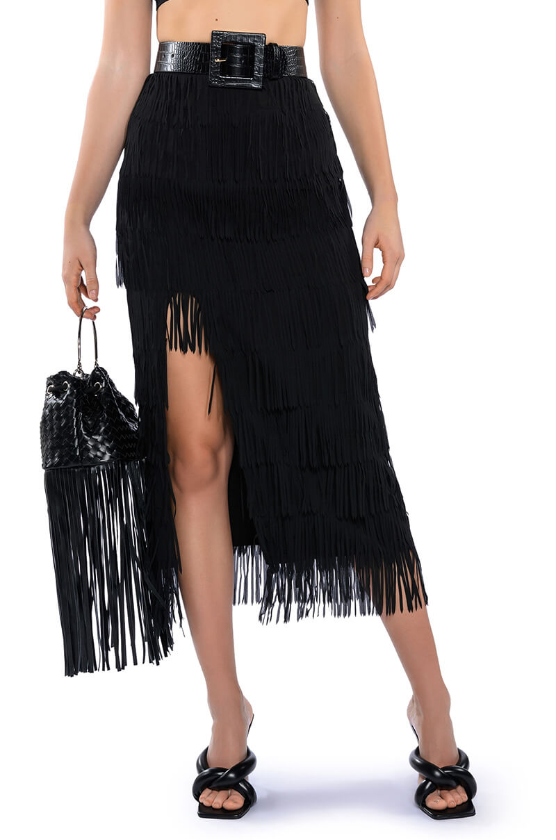 MONIQUE FRINGE MIDI SKIRT