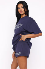 Standing My Ground Lounge Shorts Navy