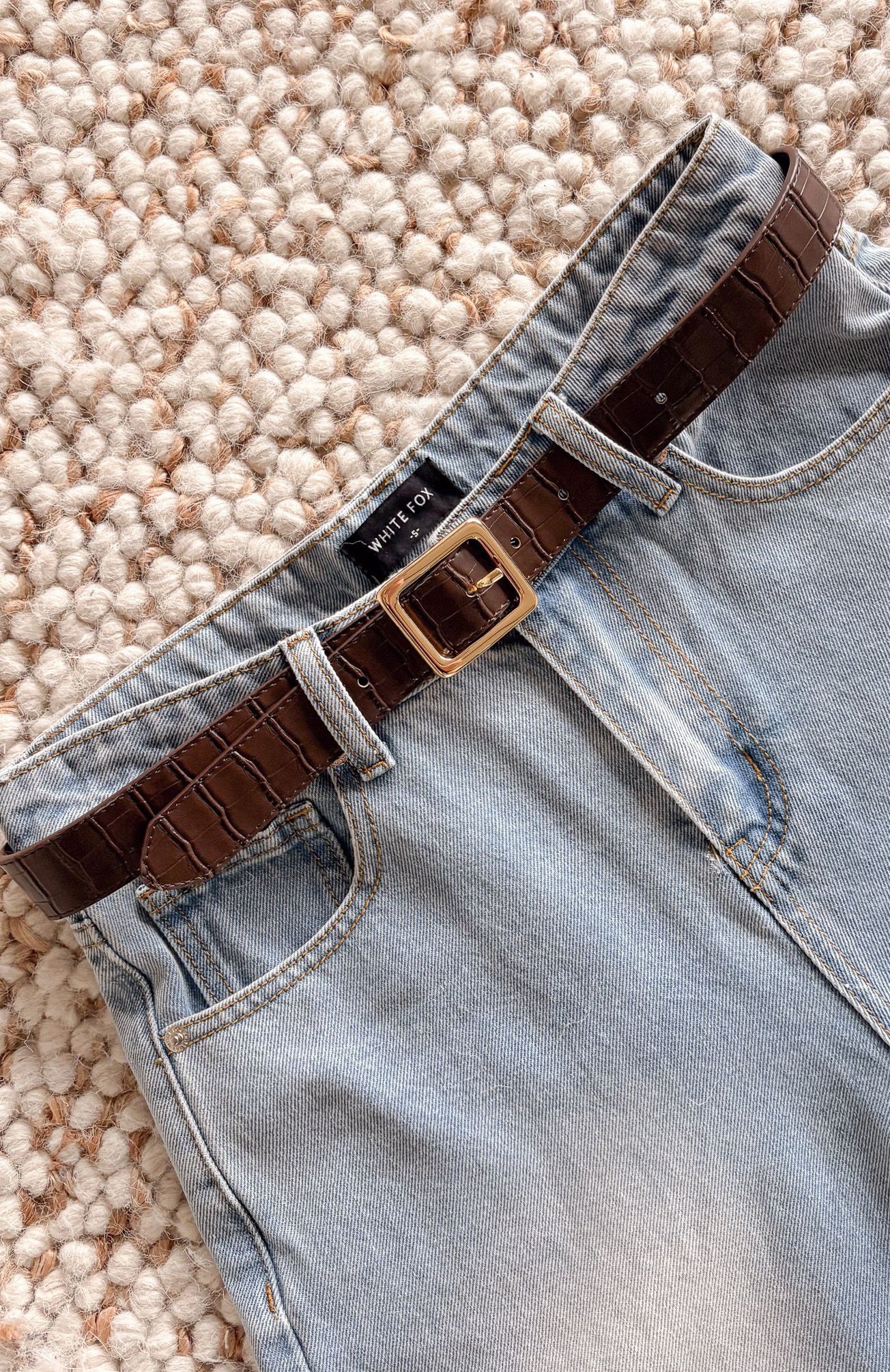 Elvio Belt Chocolate Croc