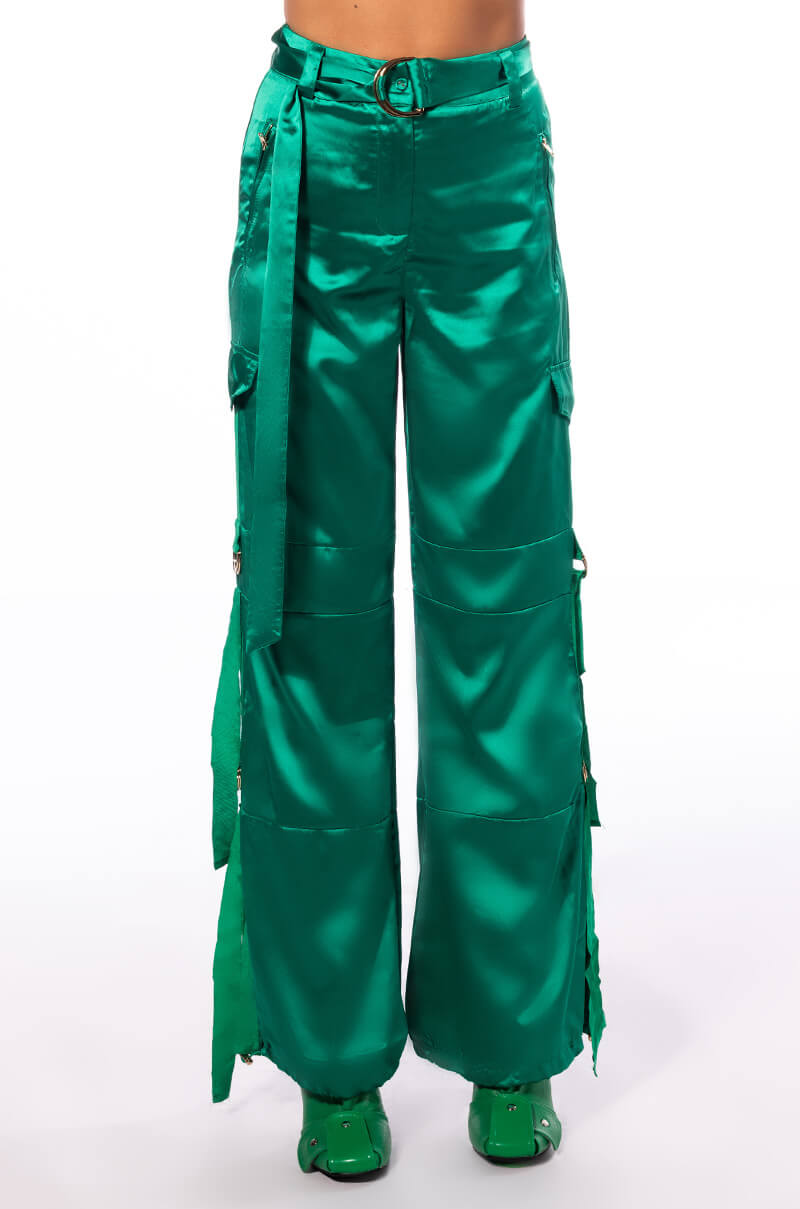 JADE WIDE LEG SATIN TROUSER