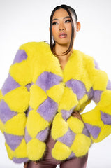JAYLEY BRAND FAUX FUR JESTER JACKET