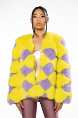 JAYLEY BRAND FAUX FUR JESTER JACKET