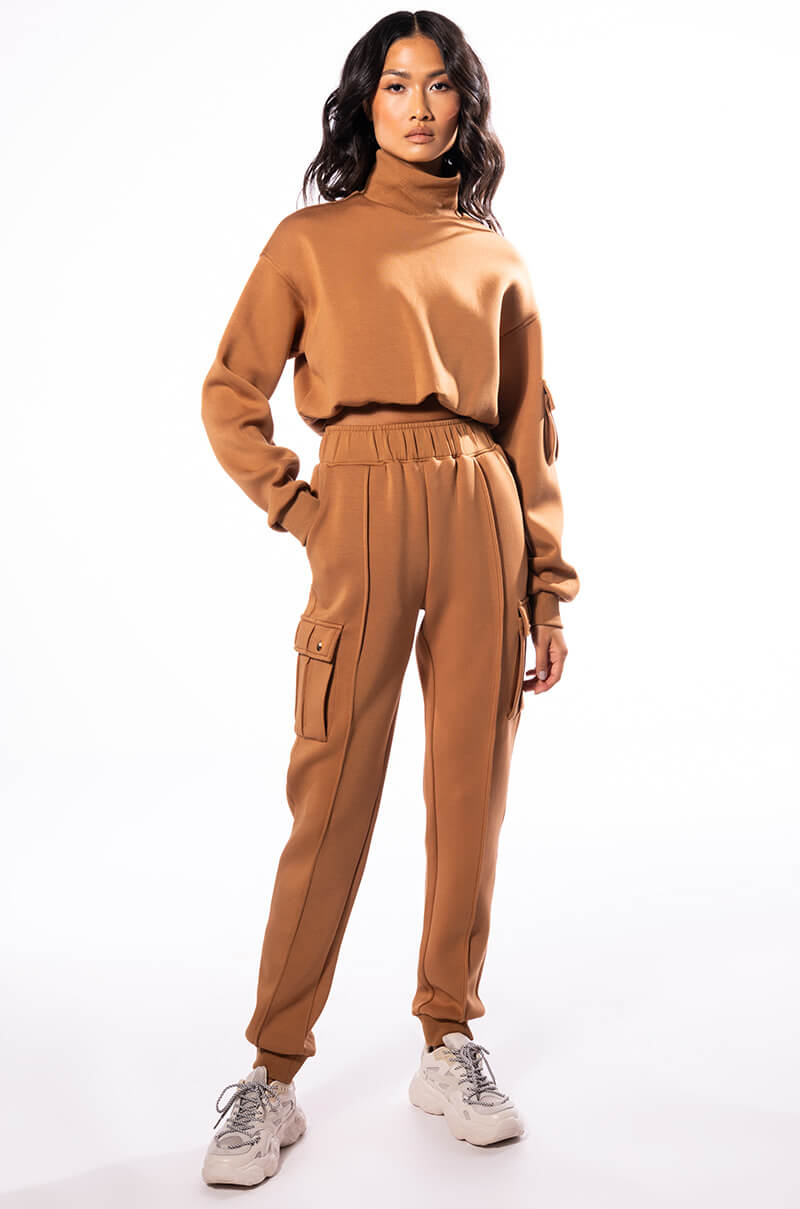 JUST A LOVER SCUBA MOCK NECK SWEATSHIRT