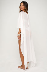 Aura Mist Poncho Top Off White