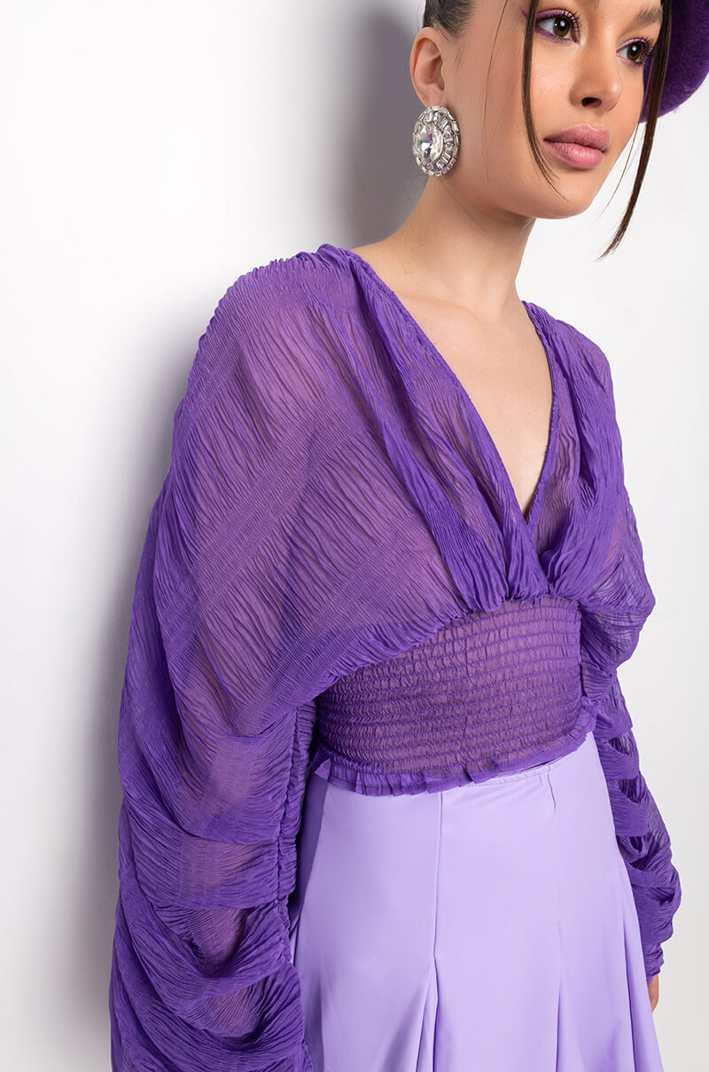 KAHANU FLOWY CHIFFON BLOUSE