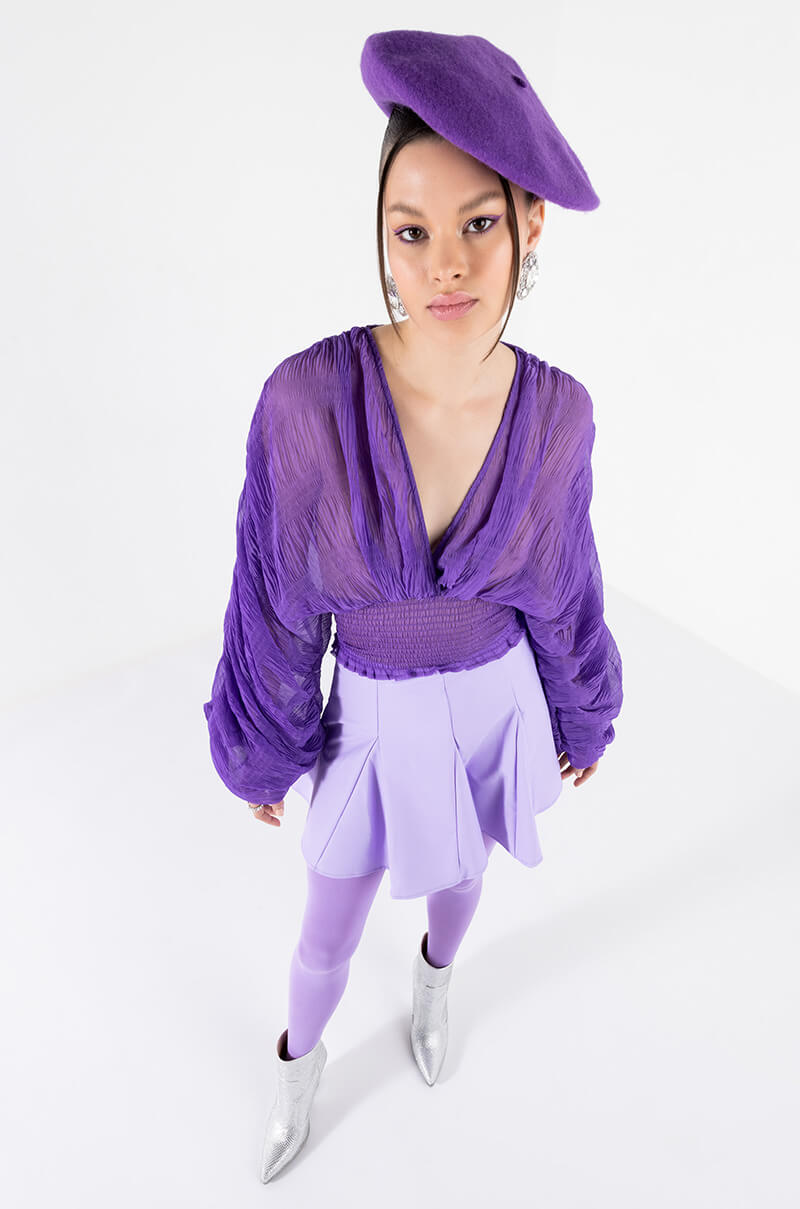 KAHANU FLOWY CHIFFON BLOUSE