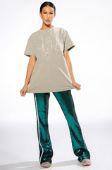 KEEP EM GUESSING RHINESTONE EMBELLISHED TSHIRT