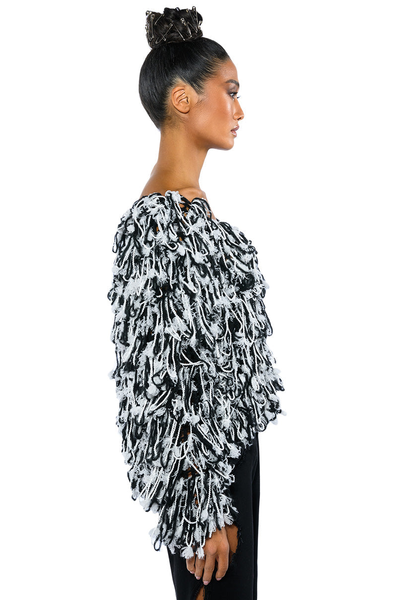 KEEP IT 100 CROPPED SWEATER