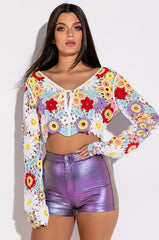 KEEP IT CROCHET TIE FRONT TOP