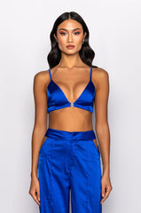 KEEP IT SIMPLE FRONT CLOSURE SATIN BRALETTE