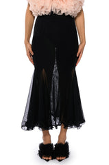 KEEP UP MERMAID FLARE MESH MIDI SKIRT