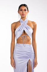 KEEPING IT CLASSY SATIN WRAP TOP