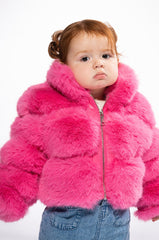 KIDS BARBZ FAUX FUR JACKET