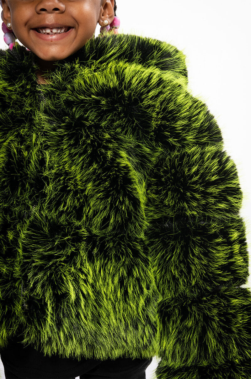 BIANCHI THREE-DEE FAUX FUR KIDS JACKET