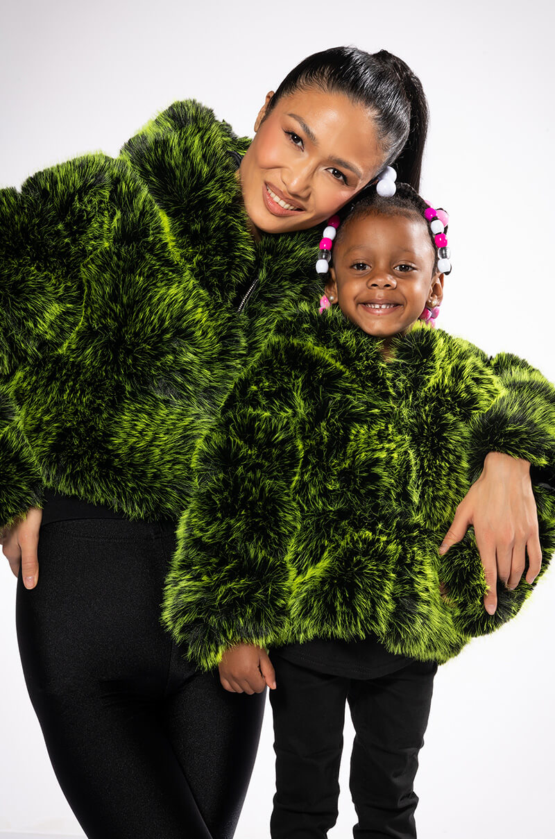 BIANCHI THREE-DEE FAUX FUR KIDS JACKET