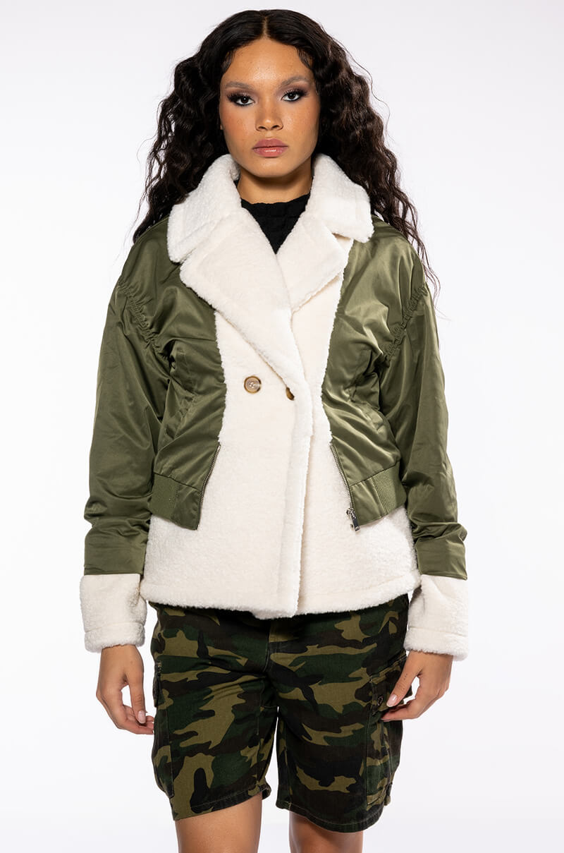 KIKI DO YOU LOVE ME MIX TEDDY AND BOMBER JACKET