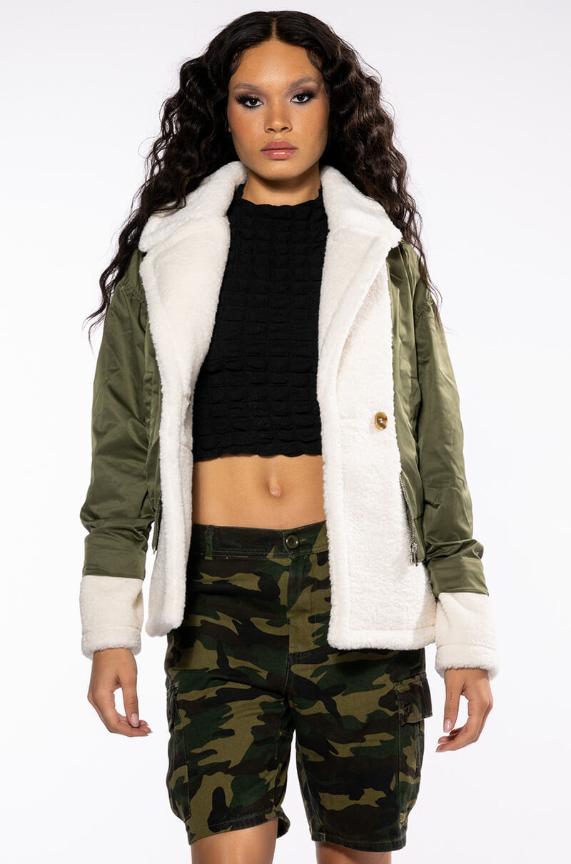 KIKI DO YOU LOVE ME MIX TEDDY AND BOMBER JACKET
