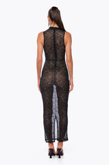 KIKI HIGH NECK LACE MAXI DRESS
