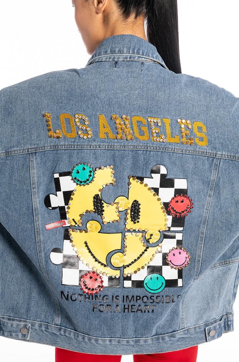 LA TRICKED OUT DENIM JACKET