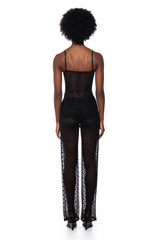 LACE ME UP SHEER TWO PIECE SET