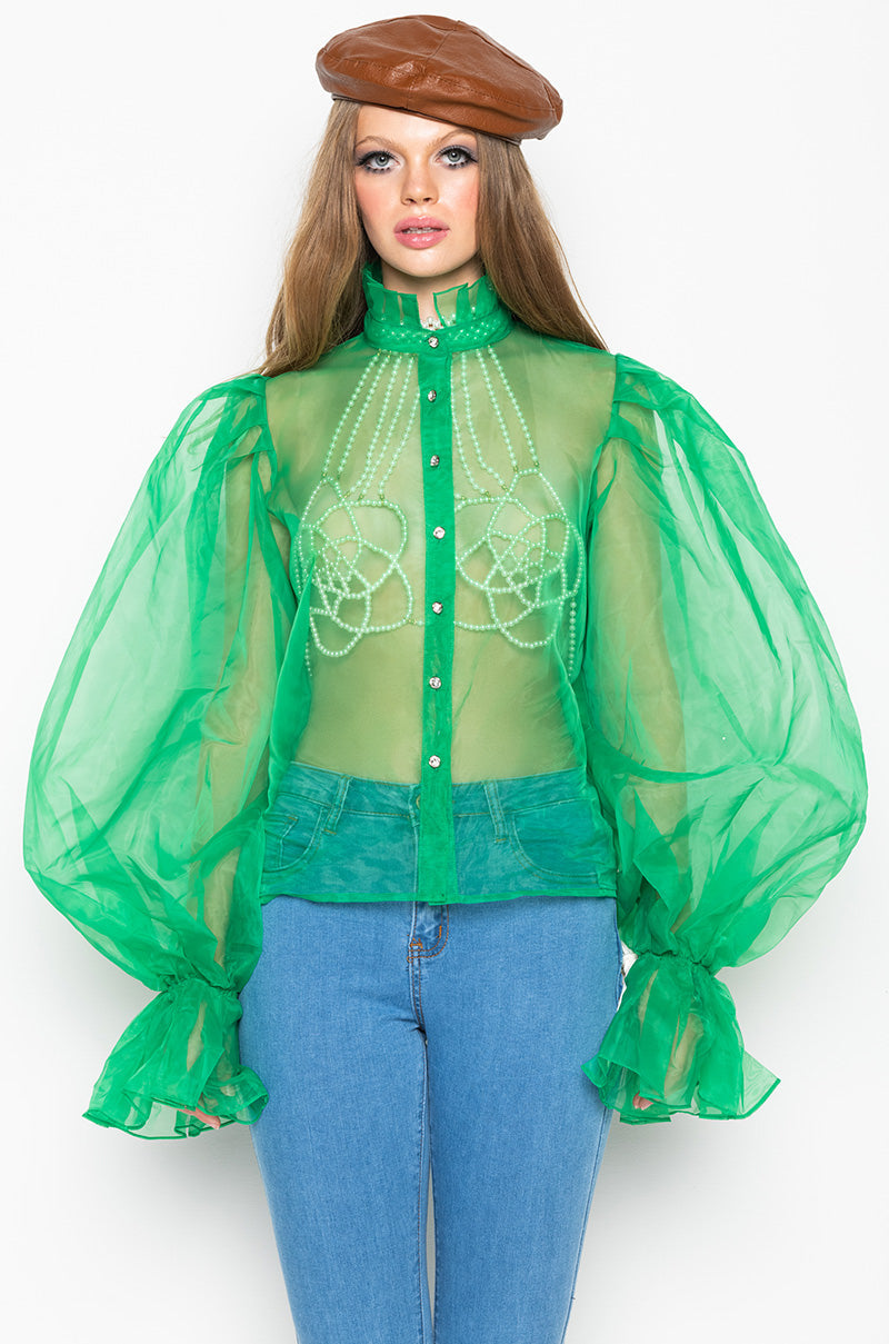 LADY LIKE PUFF SLEEVE BLOUSE