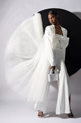 LAST BASH TULLE BLAZER TRENCH