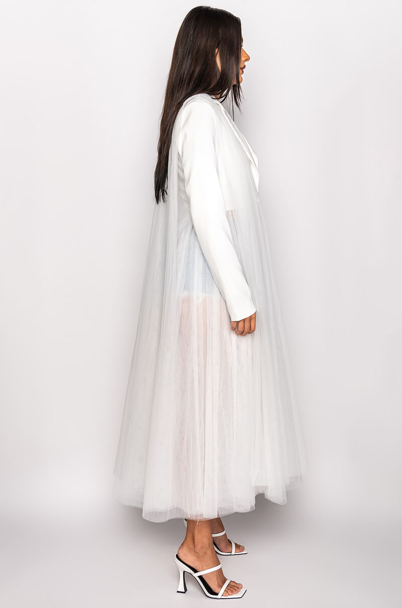 LAST BASH TULLE BLAZER TRENCH