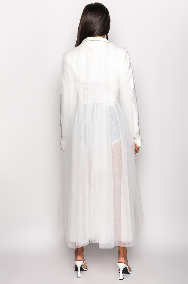 LAST BASH TULLE BLAZER TRENCH