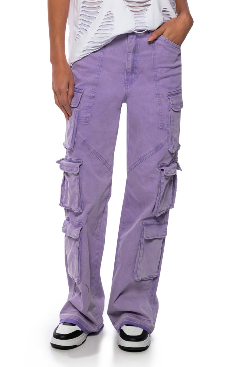 LAVENDAR DREAMS TWILL CARGO PANTS