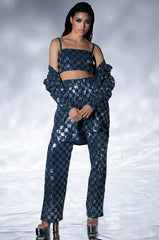 LEAH BANDEAU CROP TOP