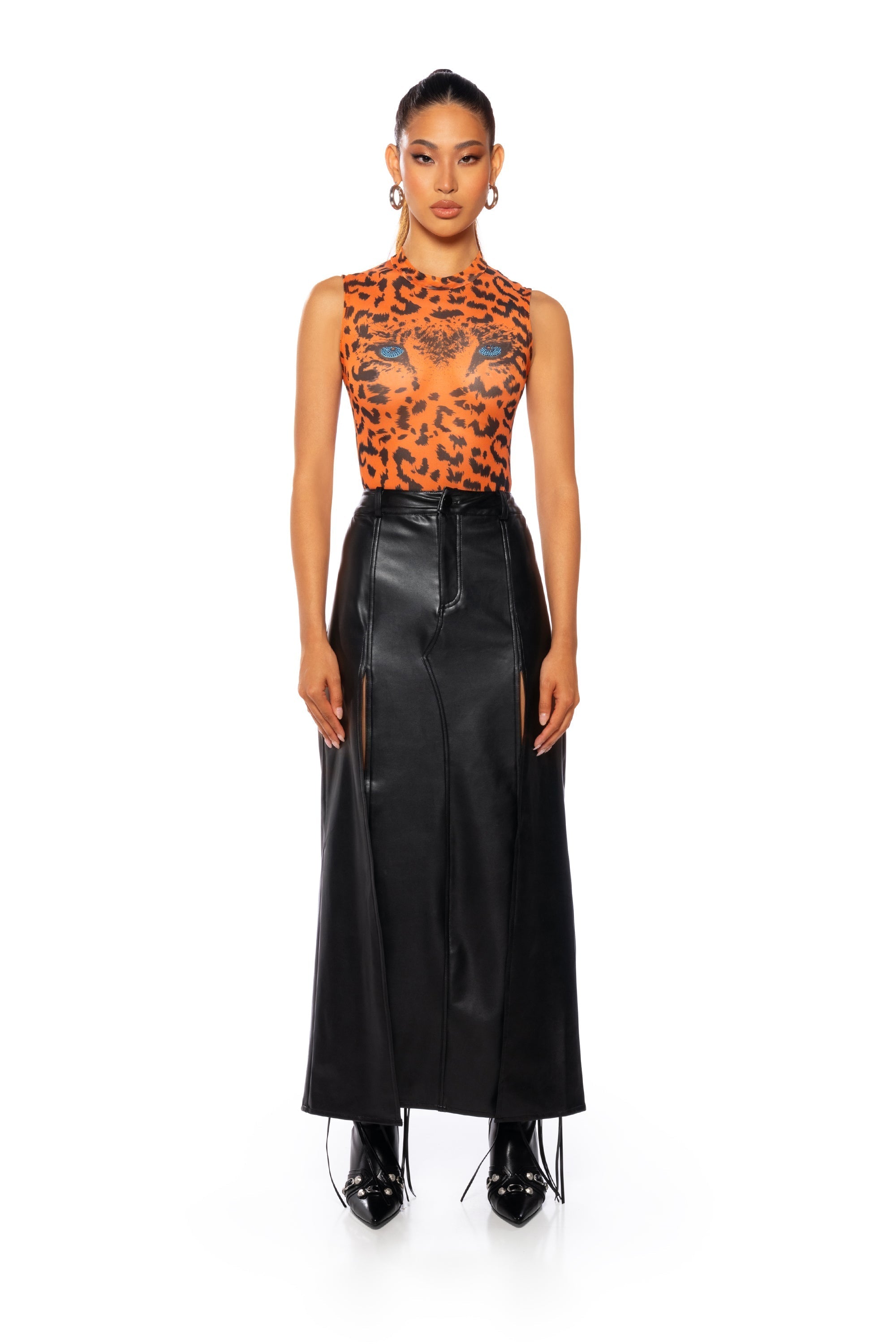 WILD THOUGHTS SLEEVELESS MESH BODYSUIT