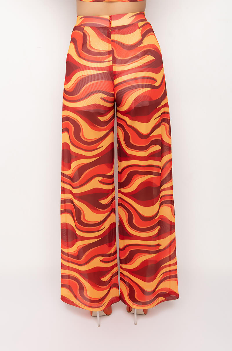 LETS GROOVE MESH WIDE LEG PANT