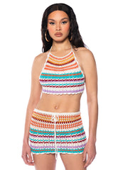 LET'S TAKE A TRIP HALTER TOP