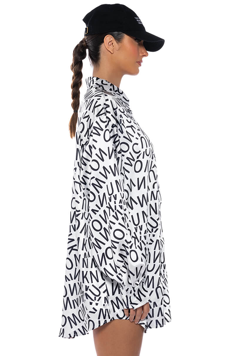 LETTERS OF YOUR NAME BUTTON DOWN SHIRT