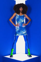 LIL BABY MESH PRINT MINI DRESS