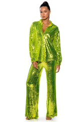 LIMEADE DREAMING SEQUIN TROUSER