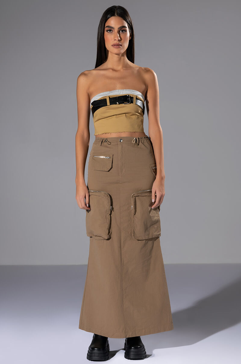 LIMITED VIBE CARGO MAXI SKIRT