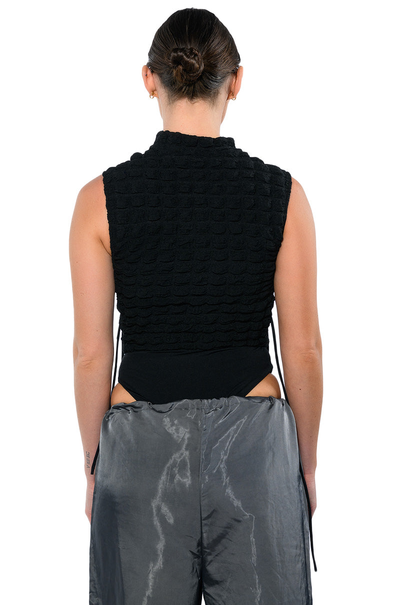 LITTLE MISS ATTITUDE TEXTURED BODYSUIT