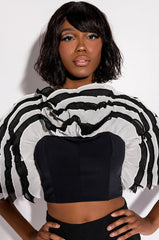 LIVE FOR THE DRAMA RUFFLE BUSTIER