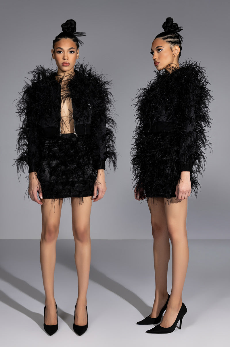 AKIRA 20TH ANNIVERSARY FEATHER MINI SKIRT