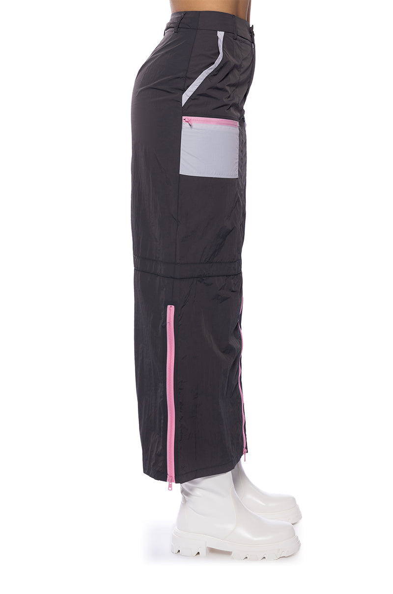 LOLA NYLON CARGO SKIRT