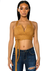 LONDYN CROSS BACK WRAP TANK TOP