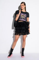 LONG LIVE ROCK N ROLL CROPPED GRAPHIC T