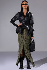 LONGING FOR YOU TIE FRONT PUFFER