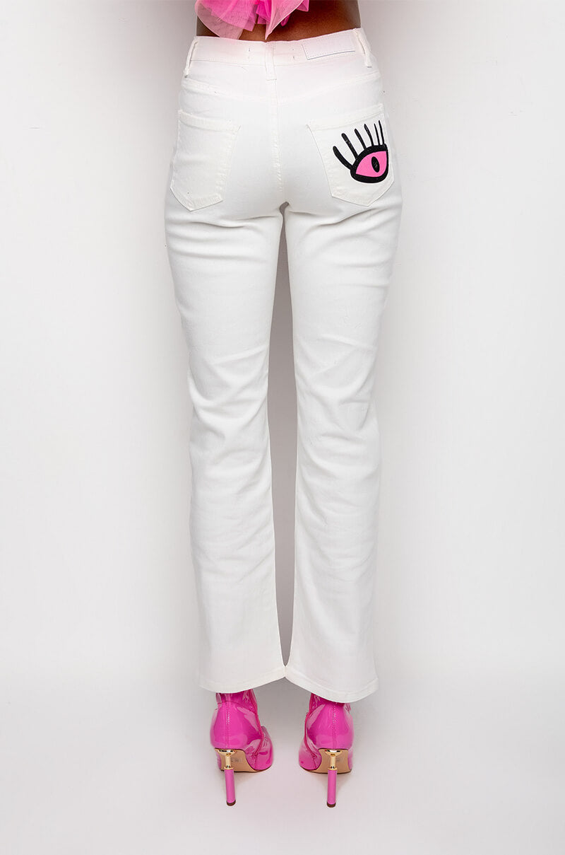 LOOKING AT YOU MID RISE STRAIGHT JEANS