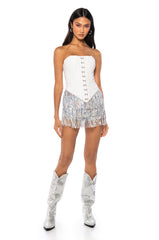 LOSE CONTROL SEQUIN FRINGE SHORT