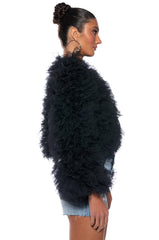 LOU LOU TULLE JACKET IN BLACK