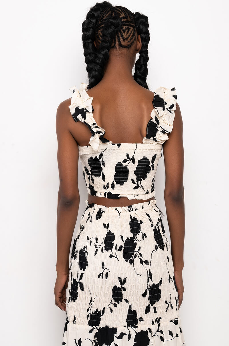 LOVE GALORE CROPPED BANDEAU TOP